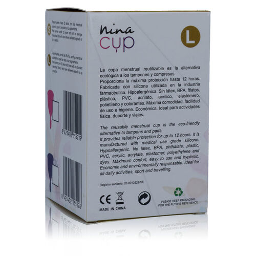NINA KIKÍ - COPA MENSTRUAL TALLA L ROSA