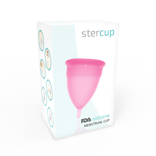 STERCUP - COPA MENSTRUAL FDA SILICONA TALLA L ROSA