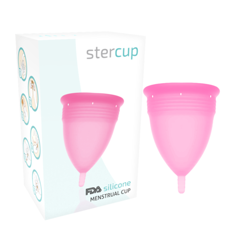 STERCUP - COPA MENSTRUAL FDA SILICONA TALLA S ROSA