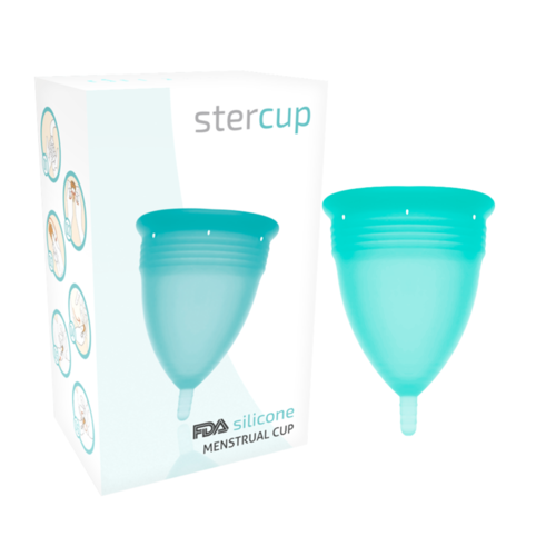 STERCUP - COPA MENSTRUAL FDA SILICONA TALLA S AQUAMARINA