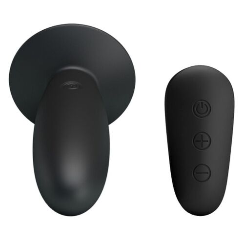 MR PLAY - PLUG ANAL CON VIBRACIÓN NEGRO CONTROL REMOTO