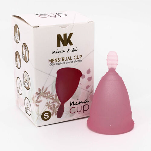 NINA KIKÍ - COPA MENSTRUAL TALLA S ROSA 6 + 1 GRATIS