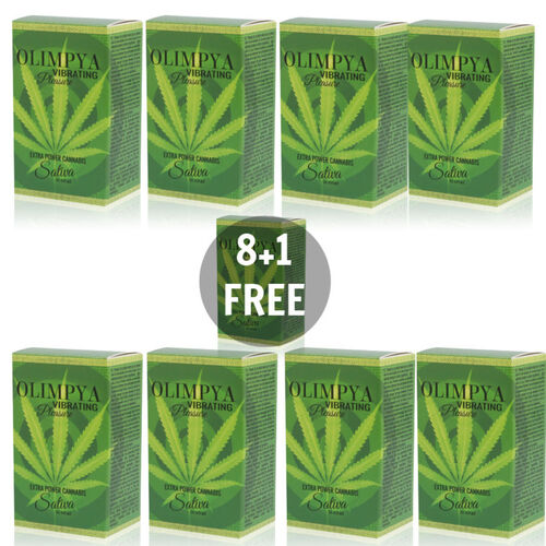 OLIMPYA - VIBRATING PLEASURE EXTRA SATIVA CANNABIS 8 + 1 GRATIS